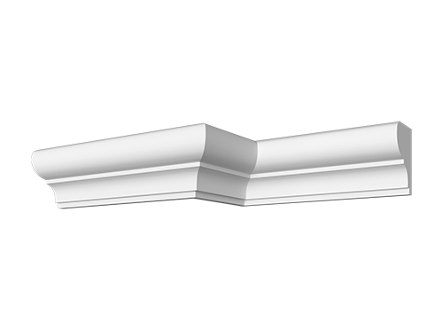 Карниз з гладким профілем із гіпсу КГП-002, 38hx28mm