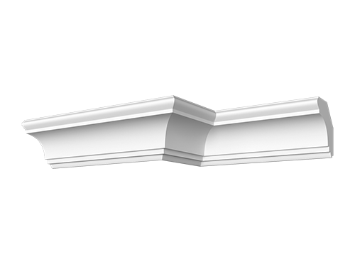 Карниз з гладким профілем із гіпсу КГП-003, 50hx50mm