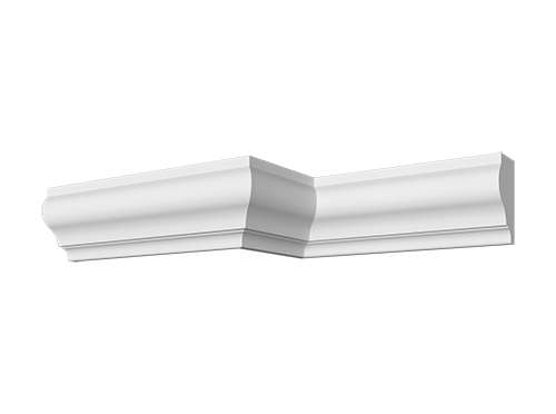 Карниз з гладким профілем із гіпсу КГП-004, 56hx34mm