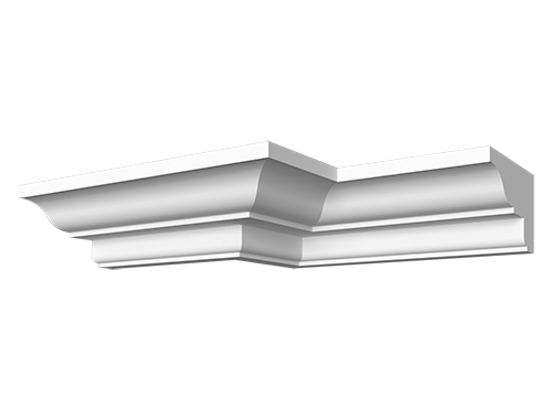 Карниз з гладким профілем із гіпсу КГП-010, 40hx70mm