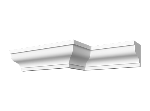 Карниз з гладким профілем із гіпсу КГП-015, 40hx40mm
