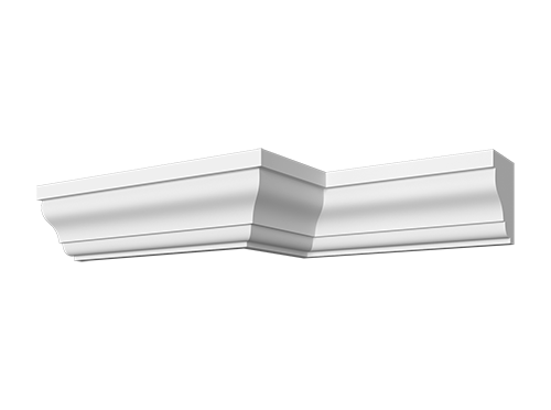 Карниз з гладким профілем із гіпсу КГП-020, 30hx25mm